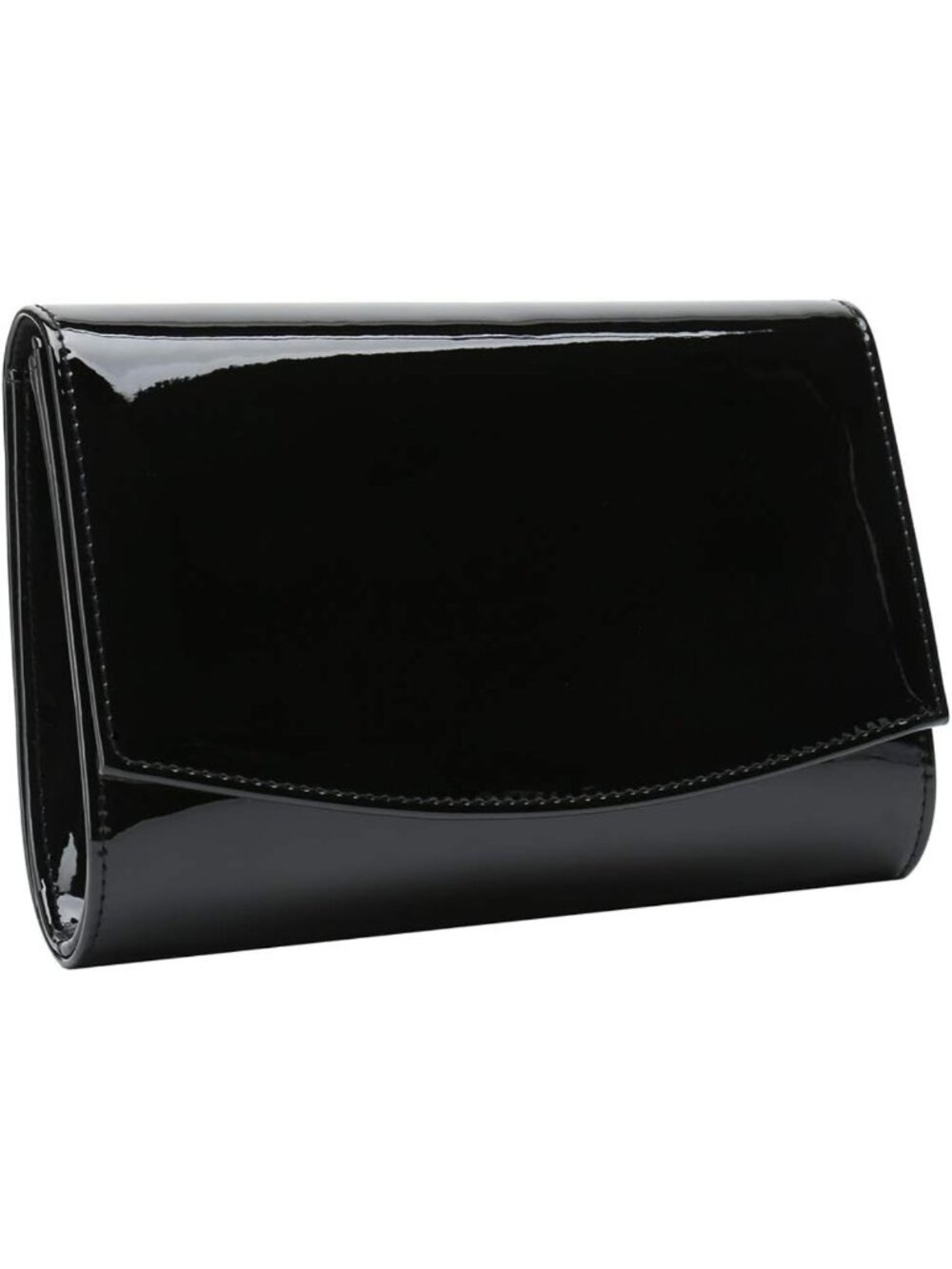 Chic Patent Leather Flap Clutch - Elegant Evening Bag & Dress Purse for Events